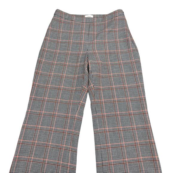WILFRED Aritzia New Kick Flare Check Pant In Black / Rust Hndstooth Sz 2 - Picture 5 of 8